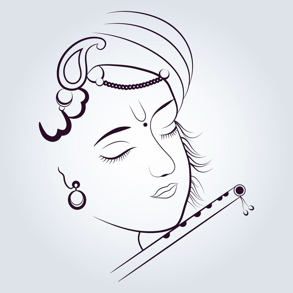 How to Draw Krishna