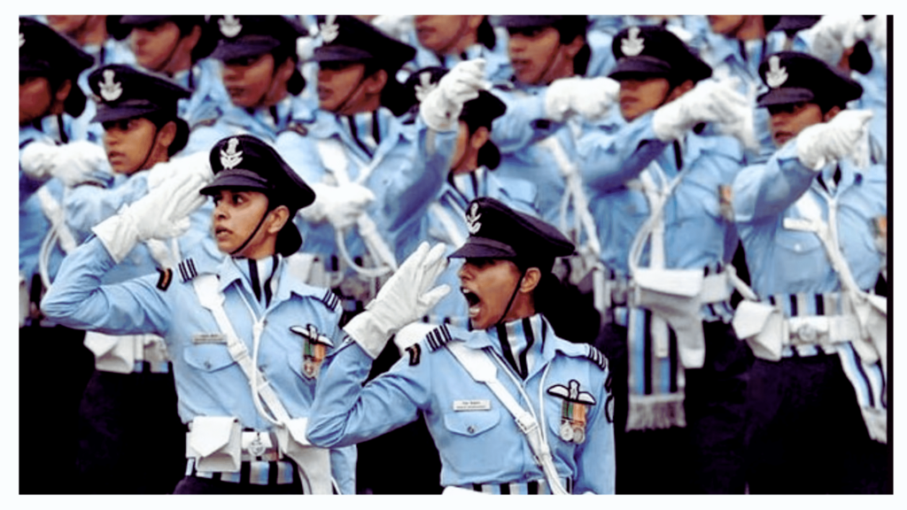 Air Force Contingent and Saluting Officer