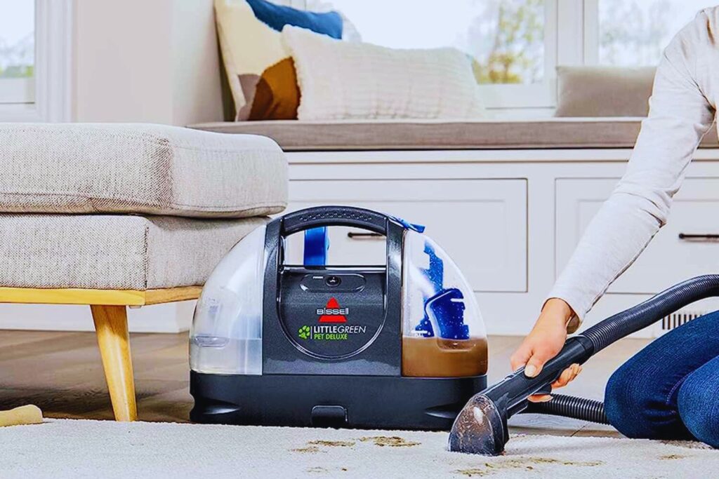 Bissell carpet cleaner Preparing Your Space