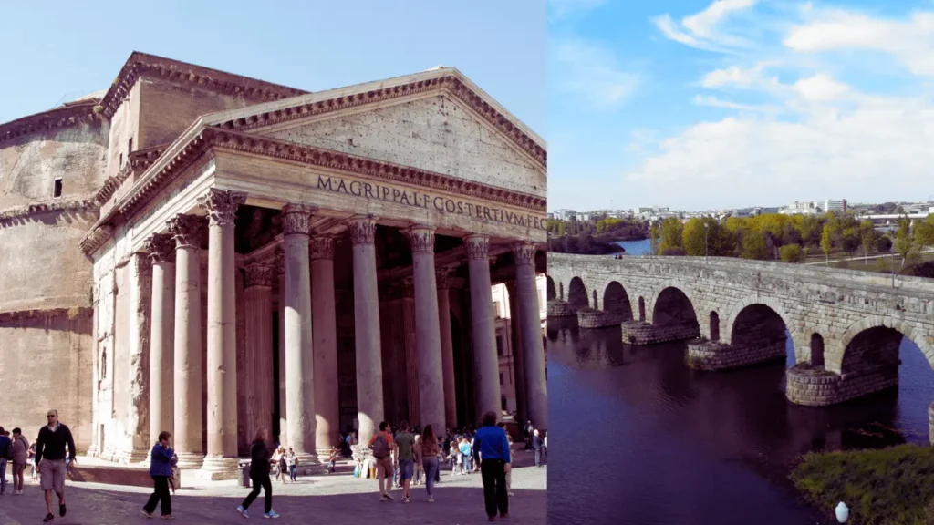 Pantheon and aqueducts
